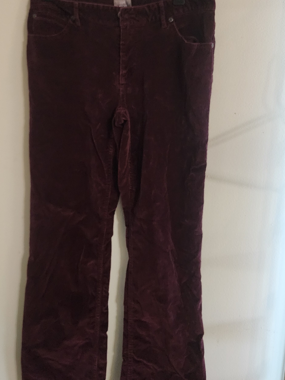 J.Jill Boot Cut Stretch Corduroy Pants Plum Burgundy Size 6